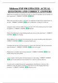 Midterm FNP 590 UPDATED ACTUAL  QUESTIONS AND CORRECT ANSWERS