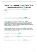 MKTG 524 &ndash; Midterm UPDATED ACTUAL  Questions and CORRECT Answers