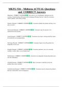MKTG 524 &ndash; Midterm ACTUAL Questions  and CORRECT Answers