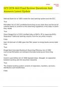 GCU ECN-460 Final Review Questions And Answers Latest Update