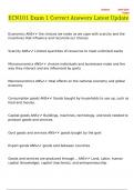 ECN101 Exam 1 Correct Answers Latest Update