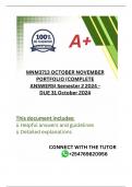 MNM3713 OCTOBER NOVEMBER PORTFOLIO &lpar;COMPLETE ANSWERS&rpar; Semester 2 2024 - DUE 31 October 2024&semi; 100&percnt; TRUSTED Complete&comma; trusted solutions and explanations&period;