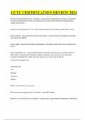 CCTC CERTIFICATION REVIEW 2024