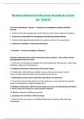 National Board Certification Standards Exam &lpar;A&plus; Rated&rpar;
