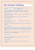 BUL 3310 Exam 1 FSU Bailey Latest  Questions and Answers 100&percnt; Correct&period;