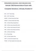 Amtrak C&S Nomenclature Exam with Complete Solutions &vert; Already Graded A&plus;