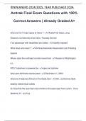 Amtrak Final Exam Questions with 100&percnt; Correct Answers &vert; Already Graded A&plus;