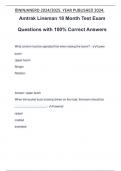 Amtrak Lineman 18 Month Test Exam Questions with 100&percnt; Correct Answers