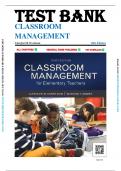 Test Bank For Classroom Management for Elementary Teachers 10th Edition By Carolyn M&period; Evertson &lpar;All Chapters 1-12&rpar;