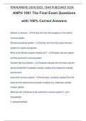 ANPH 1001 The Final Exam Questions with 100&percnt; Correct Answers