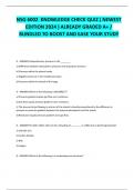 NSG 6002 KNOWLEDGE CHECK QUIZ &lpar; NEWEST  EDITION 2024 &rpar; ALREADY GRADED A&plus; &sol;  BUNDLED TO BOOST AND EASE YOUR STUDY