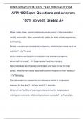 AVIA 102 Exam Questions and Answers 100&percnt; Solved &vert; Graded A&plus;