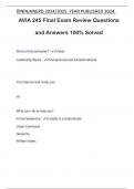 AVIA 245 Final Exam Review Questions and Answers 100&percnt; Solved