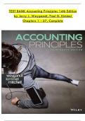 TEST BANK For Accounting Principles&comma; 14th Edition by Jerry J&period; Weygandt&comma; Paul D&period; Kimmel&comma; Verified Chapters 1 - 27&comma; Complete Version