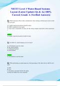 NICET Level 3 Water-Based Systems &lpar;Latest 2024&sol; 2025 Update&rpar; Qs & As&vert; 100&percnt; Correct&vert; Grade A &lpar;Verified Answers&rpar;