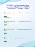 NICET Level 1 Water-Based Systems &lpar;Latest 2024&sol; 2025 Update&rpar; Qs & As&vert; 100&percnt; Correct&vert; Grade A &lpar;Verified Answers&rpar;