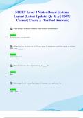 NICET Level 2 Water-Based Systems &lpar;Latest 2024&sol; 2025&rpar; Qs & As&vert; 100&percnt; Correct&vert; Grade A &lpar;Verified Answers&rpar;