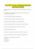 USA PTP 1 Exam 1&sol;Midterm Questions and Answers 2024