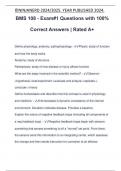 BMS 108 - Exam&num;1 Questions with 100&percnt; Correct Answers &vert; Rated A&plus;