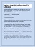 Aviation Law 82 Final Questions Well Answered&vert; Success Guaranteed