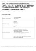 RECA PRACTICE EXAM&lpar;RESIDENTIAL&rpar; 2024 ACTUAL EXAM 180 QUESTIONS AND CORRECT ANSWERS WITH RATIONALES &lpar;VERIFIED ANSWERS&rpar; &vert; ALREADY GRADED A