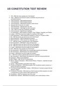 US CONSTITUTION TEST REVIEW QUESTIONS WITH CORRECT ANSWERS 2025&sol;2026