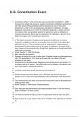 U&period;S&period; Constitution Exam QUESTIONS WITH CORRECT ANSWERS 2025&sol;2026