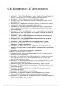 U&period;S&period; Constitution&colon; 27 Amendments QUESTIONS WITH CORRECT ANSWERS 2025&sol;2026
