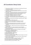US Constitution Study Guide QUESTIONS WITH CORRECT ANSWERS 2025&sol;2026