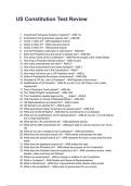 US Constitution Test Review QUESTIONS WITH CORRECT ANSWERS 2025&sol;2026