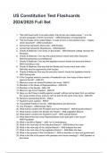 U&period;S CONSTITUTION TEST  2025&sol;2026 QUESTIONS WITH CORRECT ANSWERS&period; &lpar;ALL BUNDLED HERE&excl;&excl;&excl;&rpar;