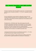 CFA - Exams&vert; Questions with 100&percnt; Verified Answers