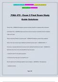FINA 470 - Exam 2 Final Exam Study Guide Solutions