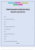 Flight Paramedic Certification Exam Question and Answers