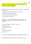 Nusa 203 Med Surg Exam 1 Questions And Answers Latest Update