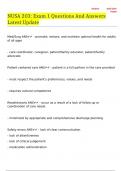 NUSA 203 Exam 1 Questions And Answers Latest Update