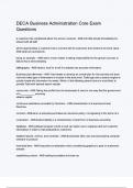 DECA Business Administration Core Exam questions and answers graded A&plus;