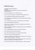 NAB RCAL Exam questions and answers graded A&plus;