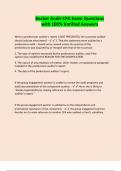 Becker Audit CPA Exam Questions with 100&percnt; Verified Answers
