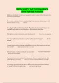 California Permit Test Questions With Verified Answers