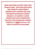 NURS 5463 EXAM 4 &lpar;LATEST 2024&sol; 2025 UPDATE&rpar; EXAM   WITH NGN QUESTIONS AND COMPLETE 100&percnt;CORRECT ANSWERS WITH VERIFIED AND WELL EXPLAINED RATIONALES ALREADY GRADED A&plus; BY EXPERTS &vert;LATEST VERSION 2024 WITH GUARANTEED SUCCESS AFTER DOWNLOAD ALREADY PASSED&excl;&excl;&excl;&excl;&excl;