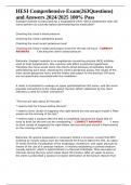 HESI Comprehensive Exam&lpar;263Questions&rpar; and Answers 2024&sol;2025 100&percnt; Pass 