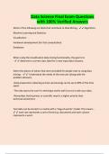 Data Science Final Exam Questions with 100&percnt; Verified Answers