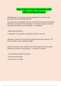 Data Science Exam Questions with 100&percnt; Verified Answers