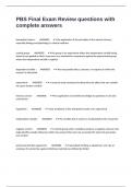 PBS Final Exam Review questions with complete answers&period;