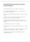 pbs PRACTICE exam final exam with correct answers