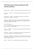 Pbs final exam review questions with correct answers