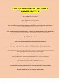 Laser Hair Removal Exam QUESTIONS & ANSWERS&lpar;RATED A&rpar;