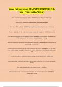 Laser hair removal COMPLETE QUESTIONS & SOLUTIONS&lpar;GRADED A&rpar;