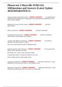Pharm test 3 Maryville NURS 615  166Questions and Answers &lpar;Latest Update 2024&sol;2025&rpar;RATED A&plus;